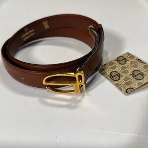 NWT Vintage Stefano Ricci Brown Colored Gold Colored Buckle Belt